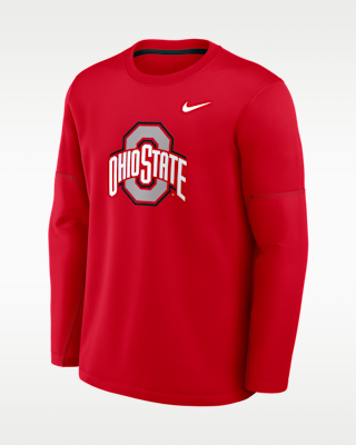 Мужская футболка Ohio State Sideline Coaches Nike Therma-FIT College Long-Sleeve