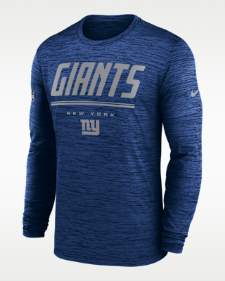 Мужская футболка New York Giants Sideline Team Issue Velocity Nike Dri-FIT NFL Long-Sleeve