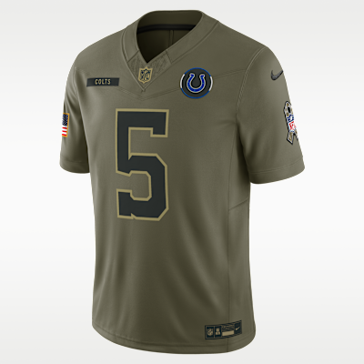 Jersey Nike Dri-FIT de la NFL Limited para hombre Anthony Richardson Sr. Indianapolis Colts Salute to Service