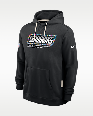 Мужское худи Seattle Seahawks Crucial Catch Sideline Standard Issue Nike Dri-FIT NFL Pullover Hoodie