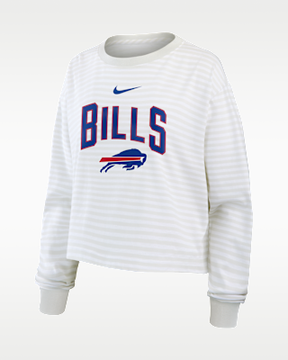Женская футболка Buffalo Bills Primetime Nike Cropped Long-Sleeve