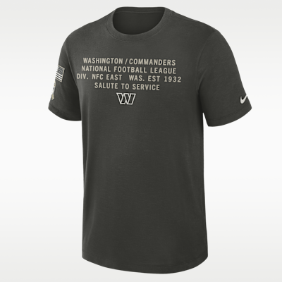 Playera Nike Dri-FIT de la NFL para hombre Washington Commanders Salute to Service Slub