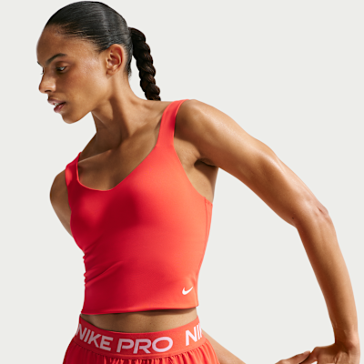 Nike Pro Sculpt Orta Destekli Pedli Kadın Spor Sütyenli Atlet görsel 3