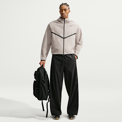 Nike Tech Shori Örgü Tam Boy Fermuarlı Windrunner Erkek Ceketi görsel 4