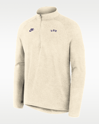 Мужские LSU Legacy Stride Nike Dri-FIT College 1/2-Zip Long-Sleeve Top