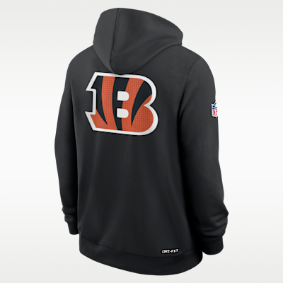 Sudadera con gorro Nike Dri-FIT de la NFL de cierre completo para hombre Cincinnati Bengals Utility Player Sideline