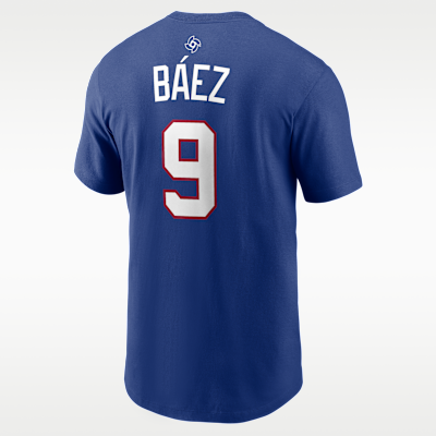 Playera Nike para hombre Javier Báez Puerto Rico National Baseball Team 2026 World Baseball Classic