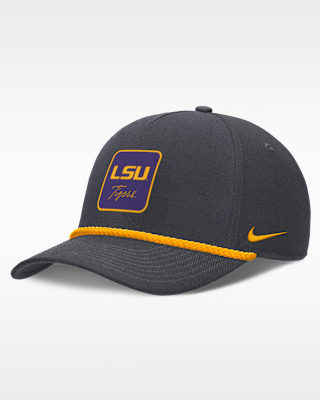 Женские  LSU Legacy Letter Rise Nike Dri-FIT College A-Frame Adjustable Hat