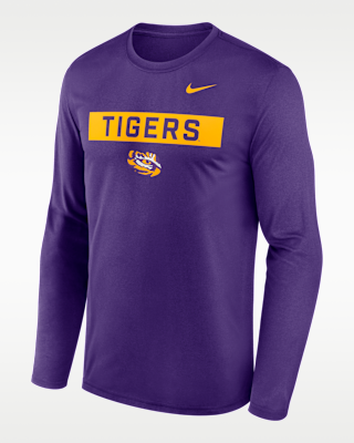 Мужская футболка LSU Primetime Legend 2-Hit Nike Dri-FIT College Long-Sleeve