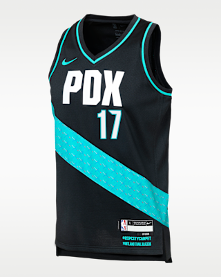 Детские джерси Shaedon Sharpe Portland Trail Blazers City Edition Big Kids' Nike NBA Swingman Jersey