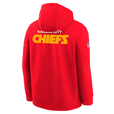 Kansas City Chiefs Sideline Club Big Kids' Nike NFL Pullover Hoodie
