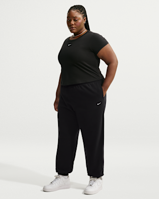 Женские Nike Studio Fleece Medium Weight Oversized High-Rise Cuffed Pants (Plus Size)