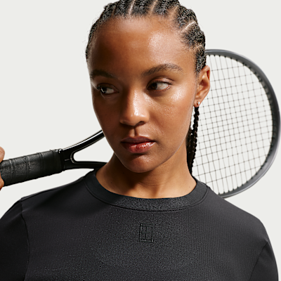 NikeCourt Advantage Dri-FIT Kısa Kollu Kadın Tenis Üstü görsel 3