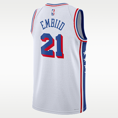 Jersey Nike Dri-FIT de la NBA Swingman para hombre Joel Embiid Philadelphia 76ers 2023/24 Association Edition