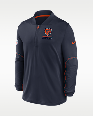 Мужские  Chicago Bears Sideline Nike Dri-FIT NFL 1/2-Zip Top