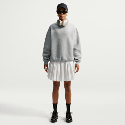 Nike Studio Fleece Orta Kalınlıkta Oversize Crew Kadın Sweatshirt'ü görsel 4