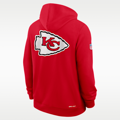 Sudadera con gorro de cierre completo Nike Dri-FIT de la NFL para hombre Kansas City Chiefs Utility Player Sideline