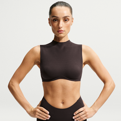 Спортивное бра NikeSKIMS Studio Mock, лёгкая поддержка, стрейч — Nike