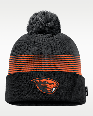 Женские Oregon State Sideline Peak Nike College Cuffed Pom Beanie
