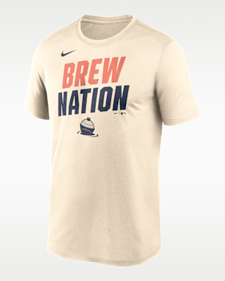 Мужская футболка Milwaukee Brewers City Connect Team Phrase Script Nike Dri-FIT MLB