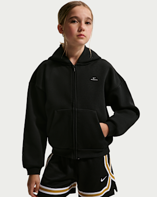 Детское худи Nike Standard Issue Big Kids' Therma-FIT Brushed Fleece Full-Zip Hoodie
