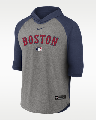 Мужская футболка Boston Red Sox Authentic Collection Flux Nike Dri-FIT MLB 3/4-Sleeve Hooded