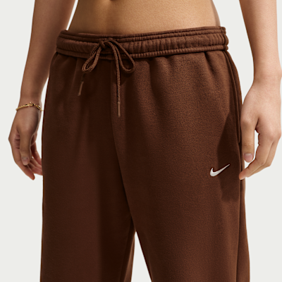 Nike Studio Fleece Orta Kalınlıkta Normal Belli Açık Paçalı Kadın Eşofman Altı görsel 6