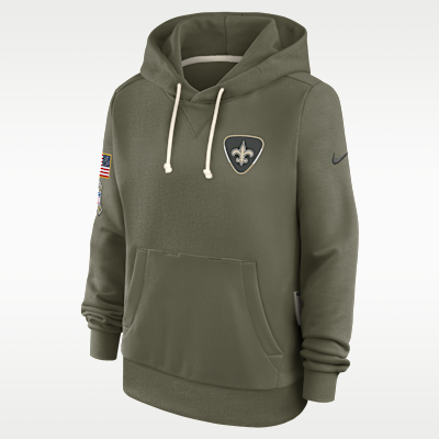 New Orleans Saints Salute to Service Sideline Women's Nike Dri-FIT NFL Pullover Hoodie