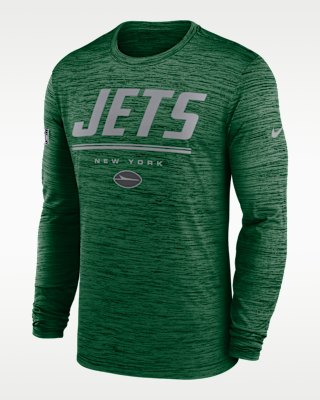 Мужская футболка New York Jets Sideline Team Issue Velocity Nike Dri-FIT NFL Long-Sleeve