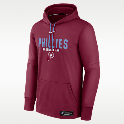 Sudadera con gorro sin cierre Nike Therma de la MLB para hombre Philadelphia Phillies Authentic Collection