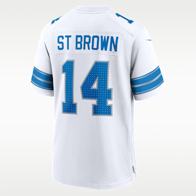 Jersey de fútbol americano Nike de la NFL Game para hombre Amon-Ra St. Brown Detroit Lions