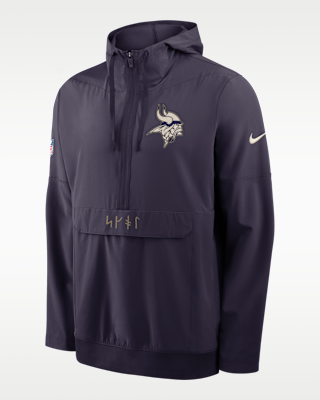 Мужская куртка Minnesota Vikings Rivalries Collection Sideline Anorak Nike NFL 1/2-Zip Hooded