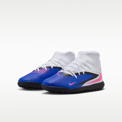 Tacos de fútbol para pasto sintético (turf) para niños grandes Nike Jr. Phantom 6 High Club