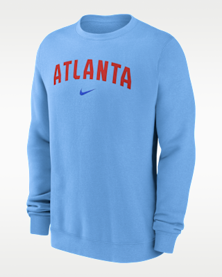 Мужские  Atlanta Braves 2-Hit Nike MLB Pullover Crew