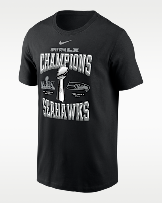 Мужская футболка Seattle Seahawks Super Bowl LX Champions Trophy Collection Nike NFL