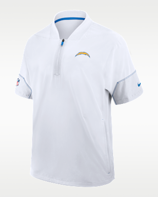 Мужская куртка Los Angeles Chargers Sideline Coach Nike NFL 1/2-Zip Short-Sleeve Hooded