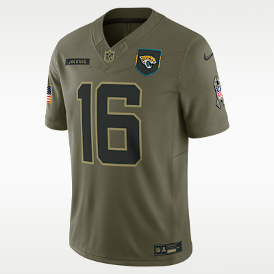 Trevor Lawrence Jacksonville Jaguars Salute to Service Men's Nike Dri-FIT NFL Limited Jersey