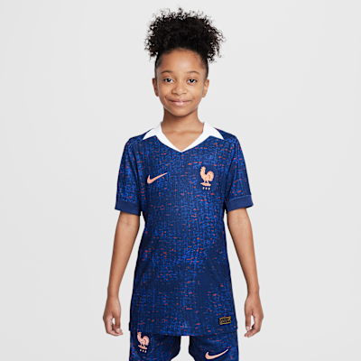 FFF 2025 Match Home (Women's Team) Big Kids' Nike Dri-FIT ADV Soccer Authentic Jersey