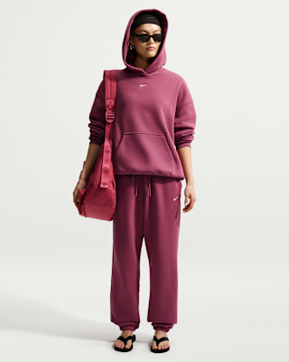 Женские Nike Studio Fleece Medium Weight High-Rise Oversized Cuffed Pants