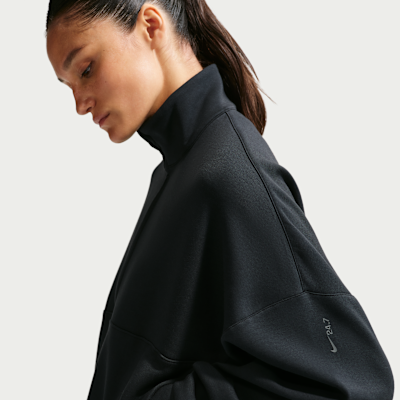 Nike 24.7 ImpossiblySoft Dri-FIT Bol Kesimli Yarım Fermuarlı Kadın Üstü görsel 3