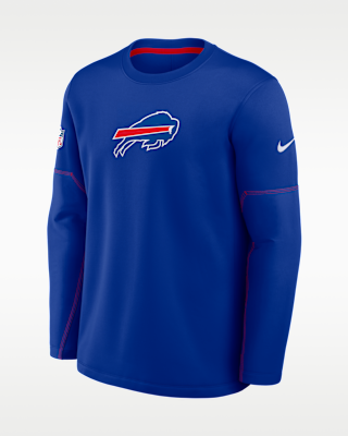 Мужская футболка Buffalo Bills Sideline Coaches Nike Therma-FIT NFL Long-Sleeve