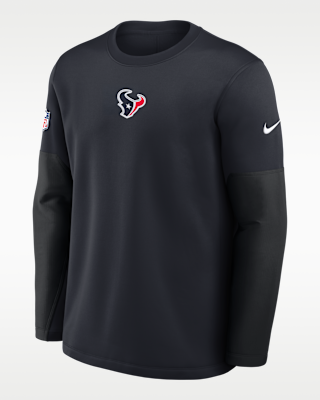 Мужская футболка Houston Texans Scripted To Win Sideline Coach Nike Therma-FIT NFL Long-Sleeve