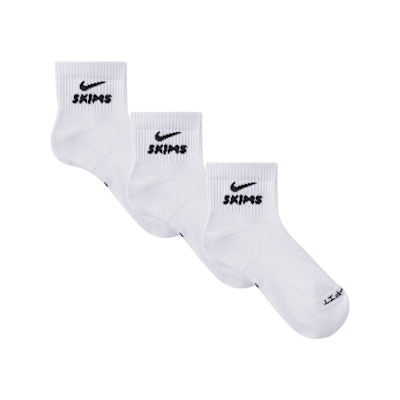 NikeSKIMS Women's Dri-FIT Quarter Socks (3 Pairs)