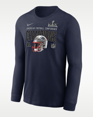 Мужская футболка New England Patriots 2026 AFC Champions Glory Shield Nike NFL Long-Sleeve