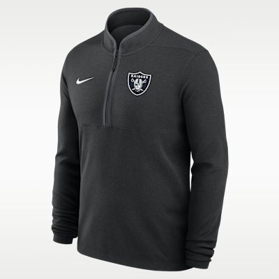 Las Vegas Raiders Logo Victory Men's Nike Dri-FIT NFL 1/2-Zip Long-Sleeve Top