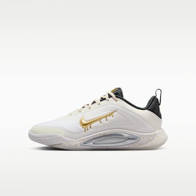 white and gold mens basketball shoes