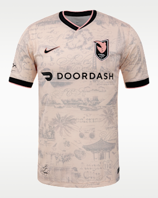Мужские джерси Giselle Thompson Angel City FC 2025 Stadium Away Nike Dri-FIT NWSL Replica Jersey