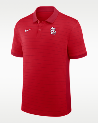 Мужские  St. Louis Cardinals Authentic Collection Striped Victory Nike Dri-FIT MLB Polo