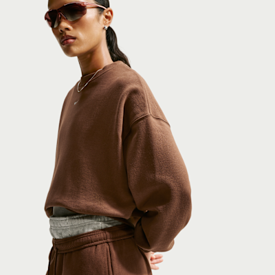 Nike Studio Fleece Orta Kalınlıkta Oversize Crew Kadın Sweatshirt'ü