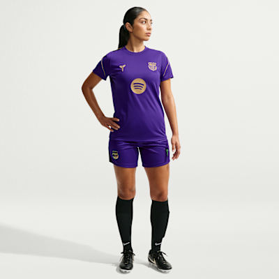 Nike FC Barcelona Strike Deplasman Kobe Dri-FIT Kısa Kollu Futbol Kadın Üstü görsel 4